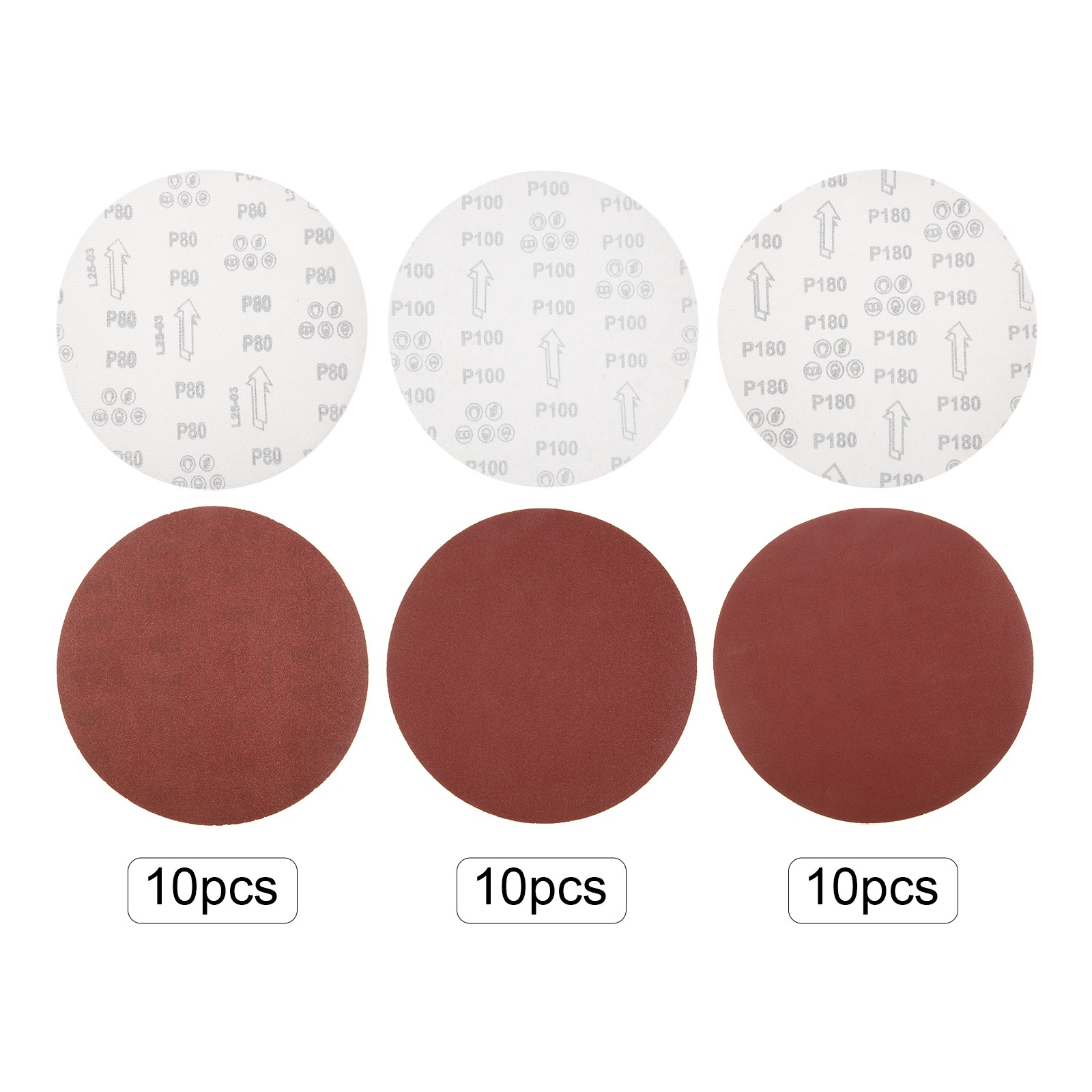 30P 9″ Drywall Sanding Discs Aluminum Set for Hand Radial Sander 80 100 180 Grit