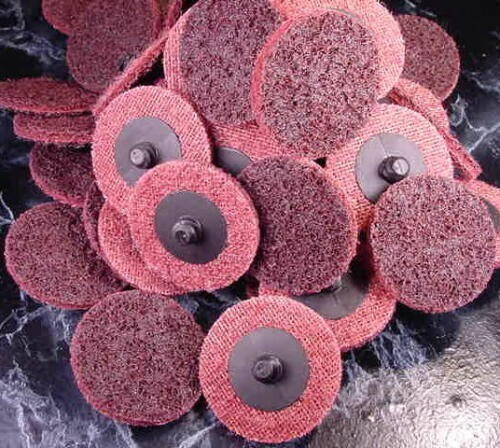 50Pc 2″ Medium Roloc Scotch Brite Roll Lock Surface Sanding Disc Made in USA