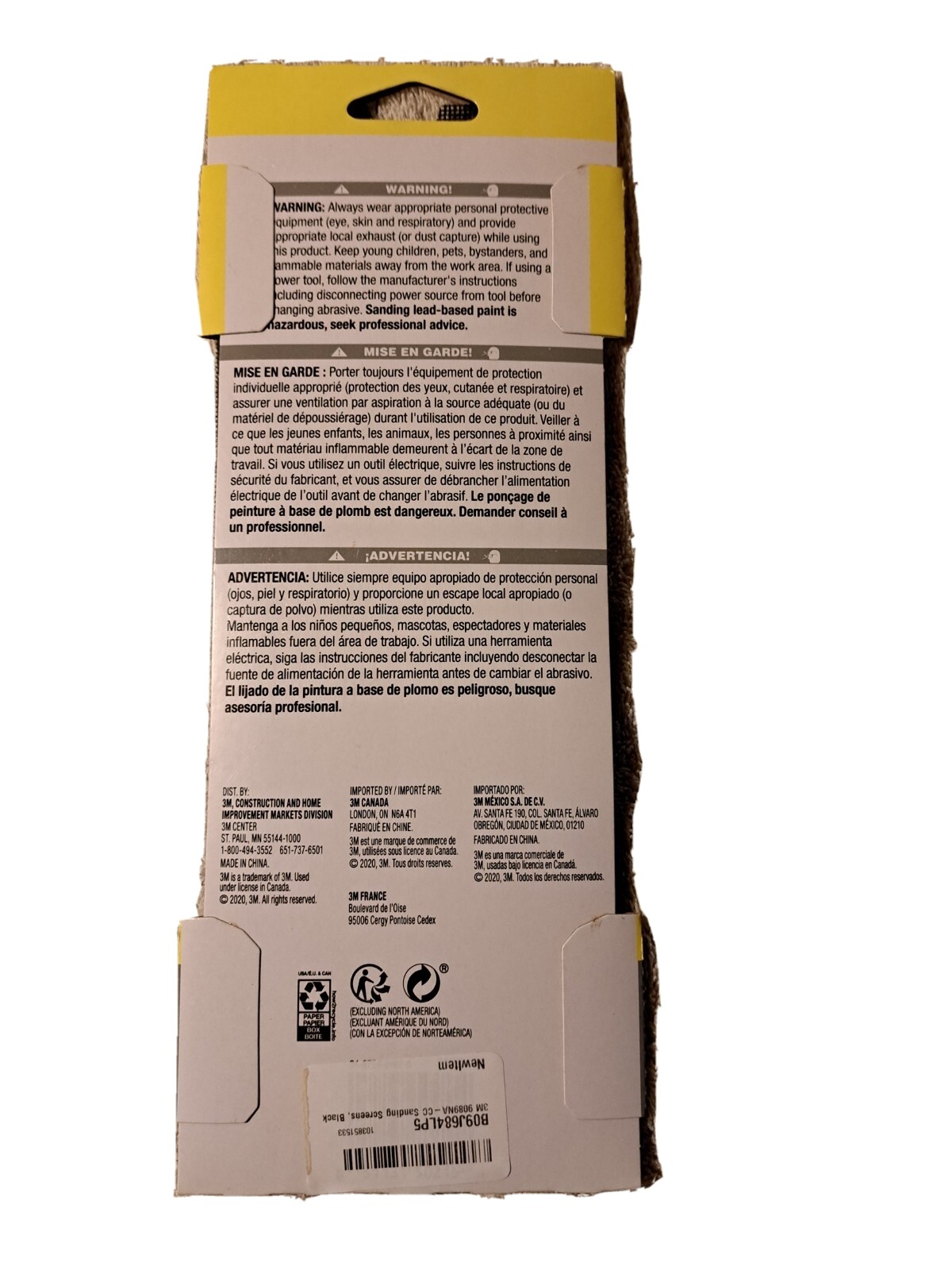 3M Fine Grade 4-3/16 In. x 11-1/4 In. Precut Drywall Sanding Screen 3pack