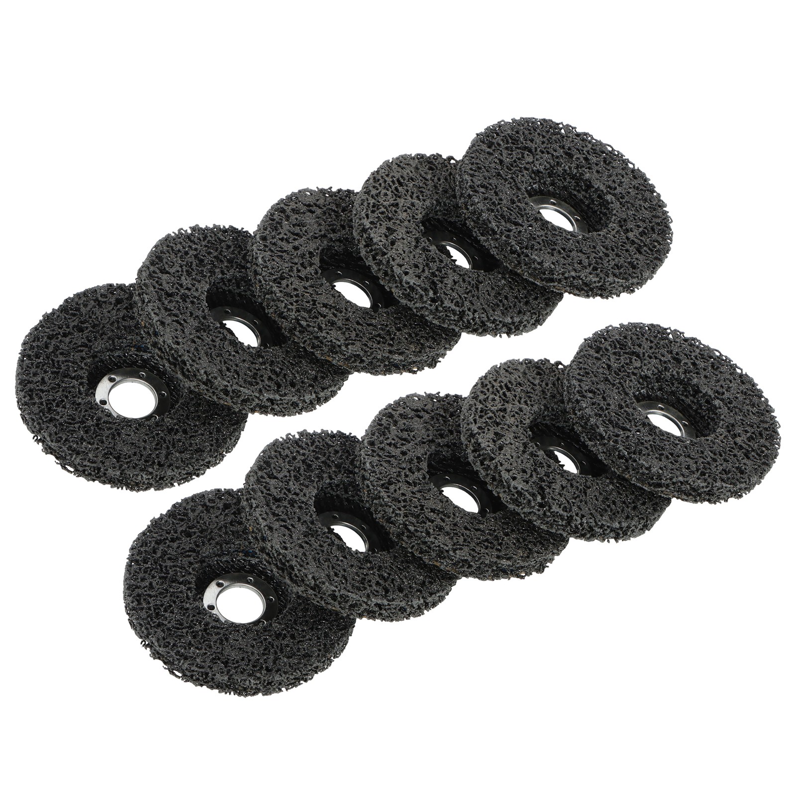 10 PCS 4-1/2″ x 7/8″ Black Diamond Grinding Discs Strip Discs for Angle Grinder