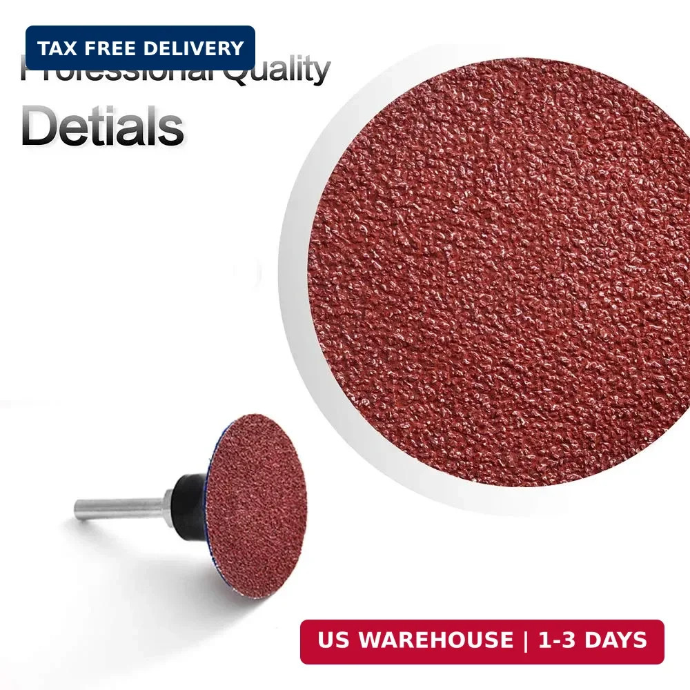Quick Change Twist on Disc, 60 Pcs 36/60/80 Grit 2 inch Sanding Discs Alum