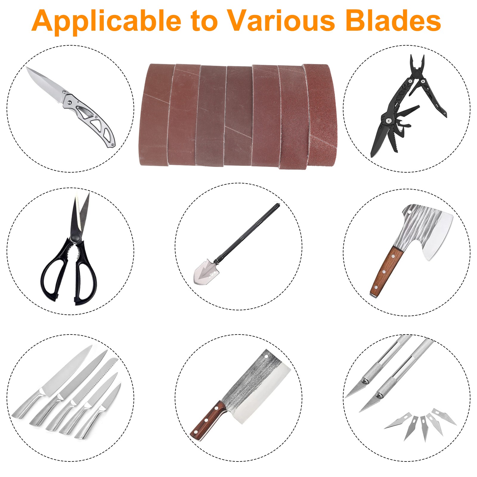 35pcs 1.18×13″ Sanding Belts 80-1000Grit for Mini Belt Sander Knife Metal Wood