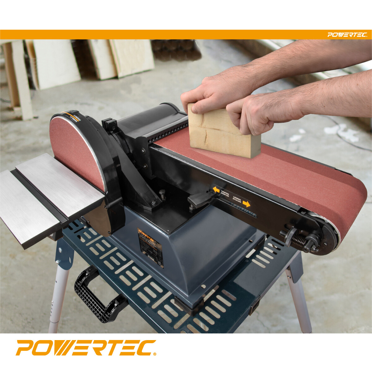 POWERTEC 4 x 36″ AO Sanding Belts Assortment 60 80 120 150 240 400 Grits – 18pcs
