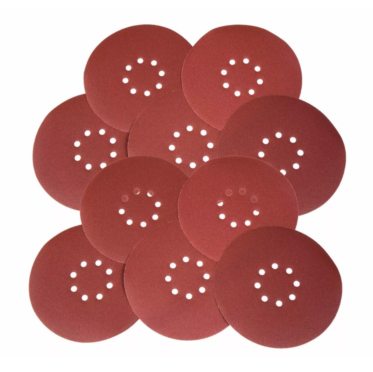 Sanding Discs P60-Grit Hook and Loop 9-Inch Sandpaper, 10-Pack