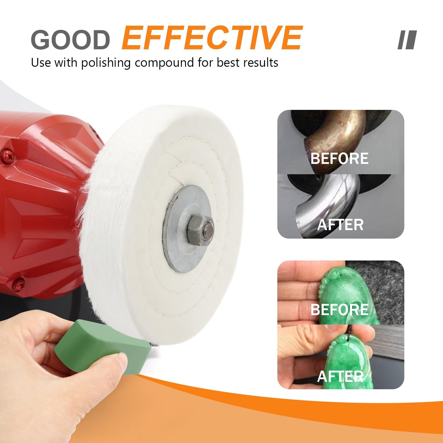 SCOTTCHEN Buffing Polishing Wheel 6 inch (70 Ply) Extra Thick for Bench Grind…