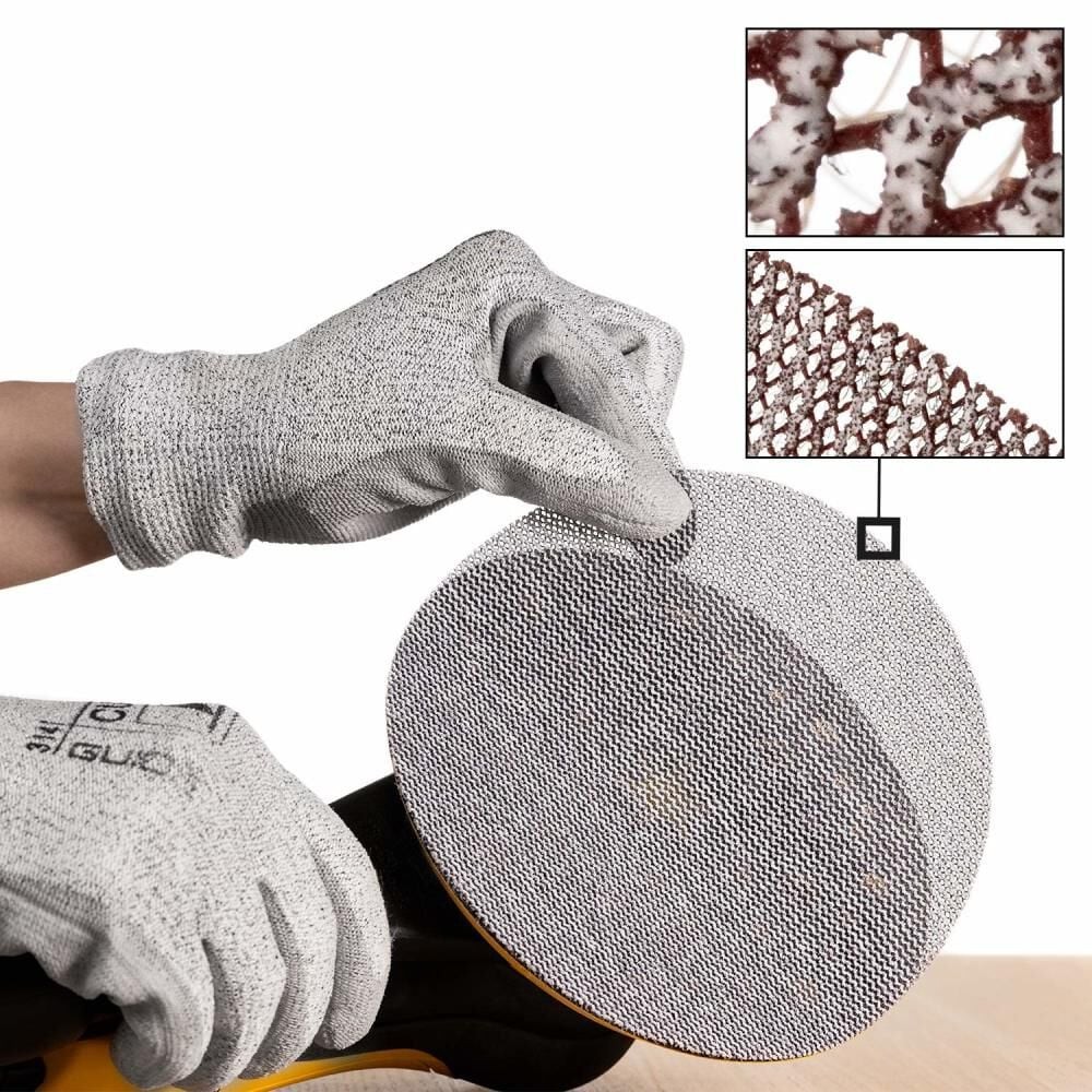 Mirka 6 Inch Maroon Assorted Pack 80-600 Grit Mesh Sanding Disc 35 Pieces