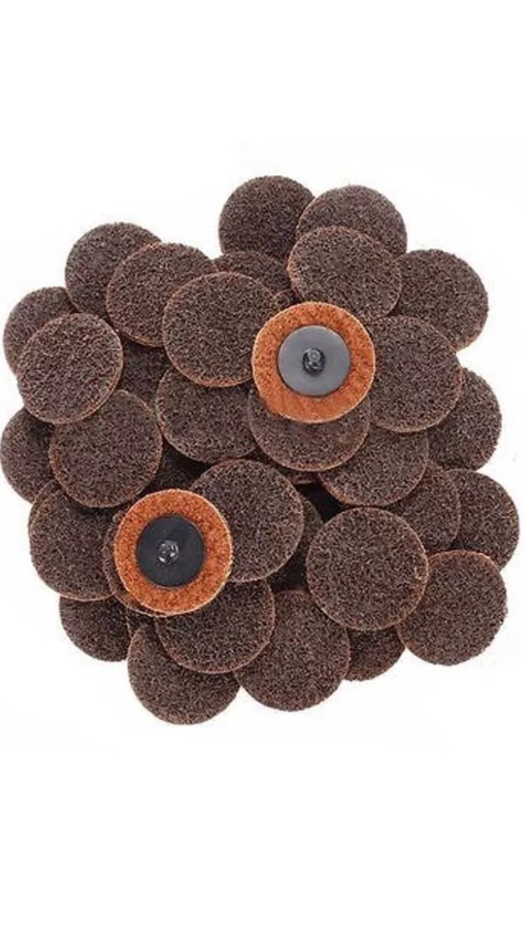 50 Pc 2″ Coarse Roloc Scotch Brite Roll Lock Surface Sanding Disc Made in USA
