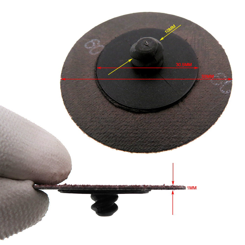 2 Inch 50mm Red Sanding Discs Roll Lock Quick Change Grinding Disc 24/36 Grit
