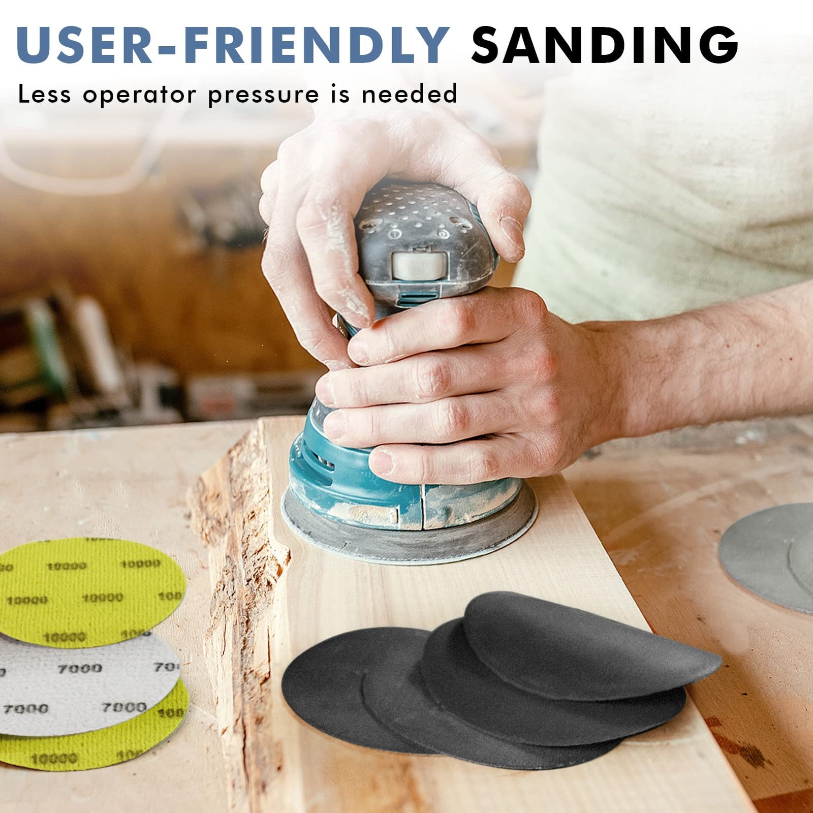 6 Inch 25 PCS 600 Grit Sanding Disc Wet Dry Sandpaper Hook Loop Sand Paper