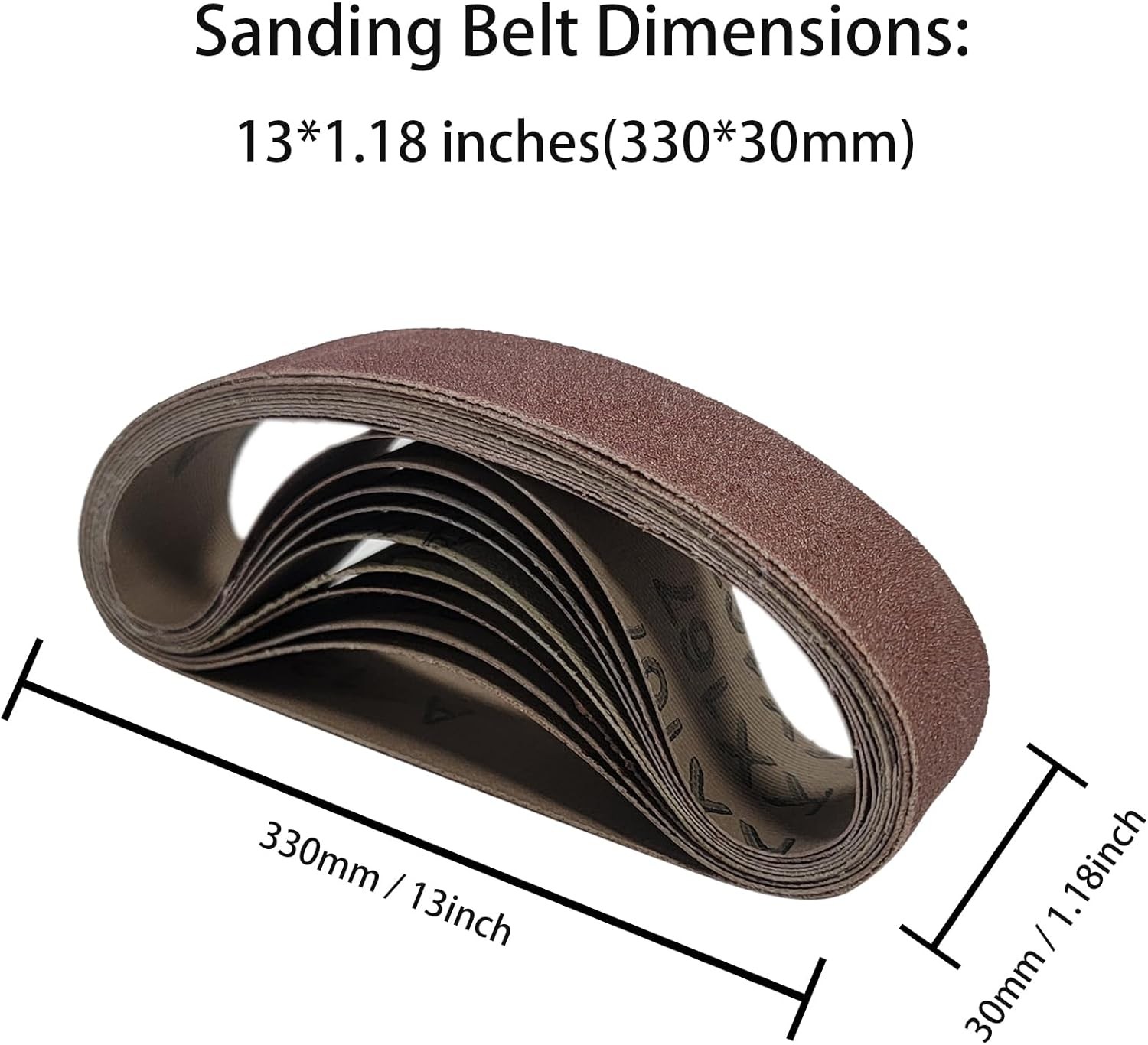 Aluminum Oxide Sanding Belts for Mini Belt Sander,Sanding Dimensions 13…