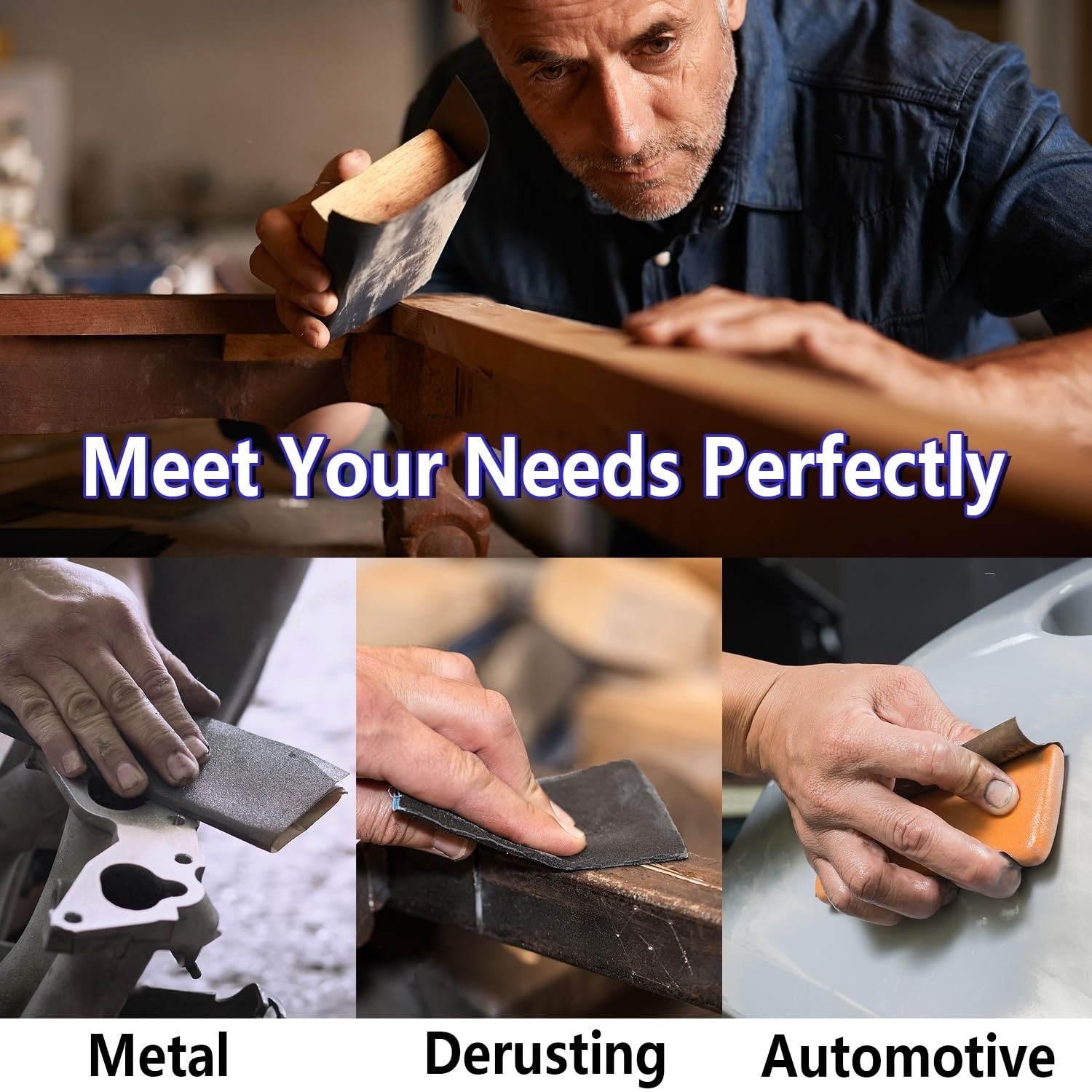 30PCS 3000 Grit Sandpaper Sheets for Wood, Metal, Automotive, 9×3.6 Inch