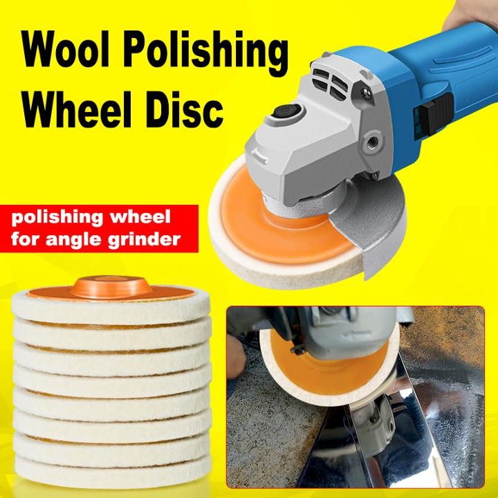 10 Pcs 4.5 Inch Wool Felt Polishing Wheel Disc,Wool Polishing Wheel 10pcs 4.5″