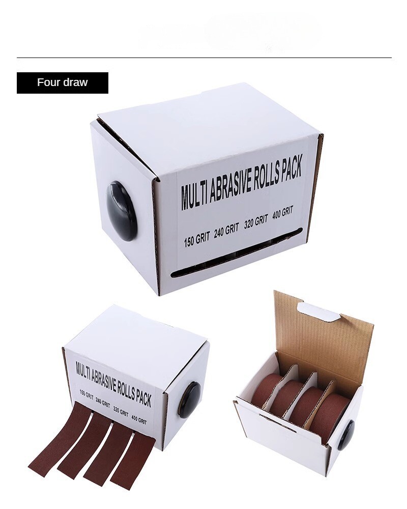 4/5 Axis Sanding Belt Roll Boxed Sandpaper for Wood Metal Furniture Polishing