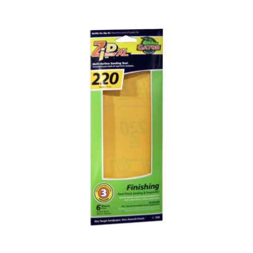 ALI INDUSTRIES 7249 220 Grit Sand Sheet, 6-Pack