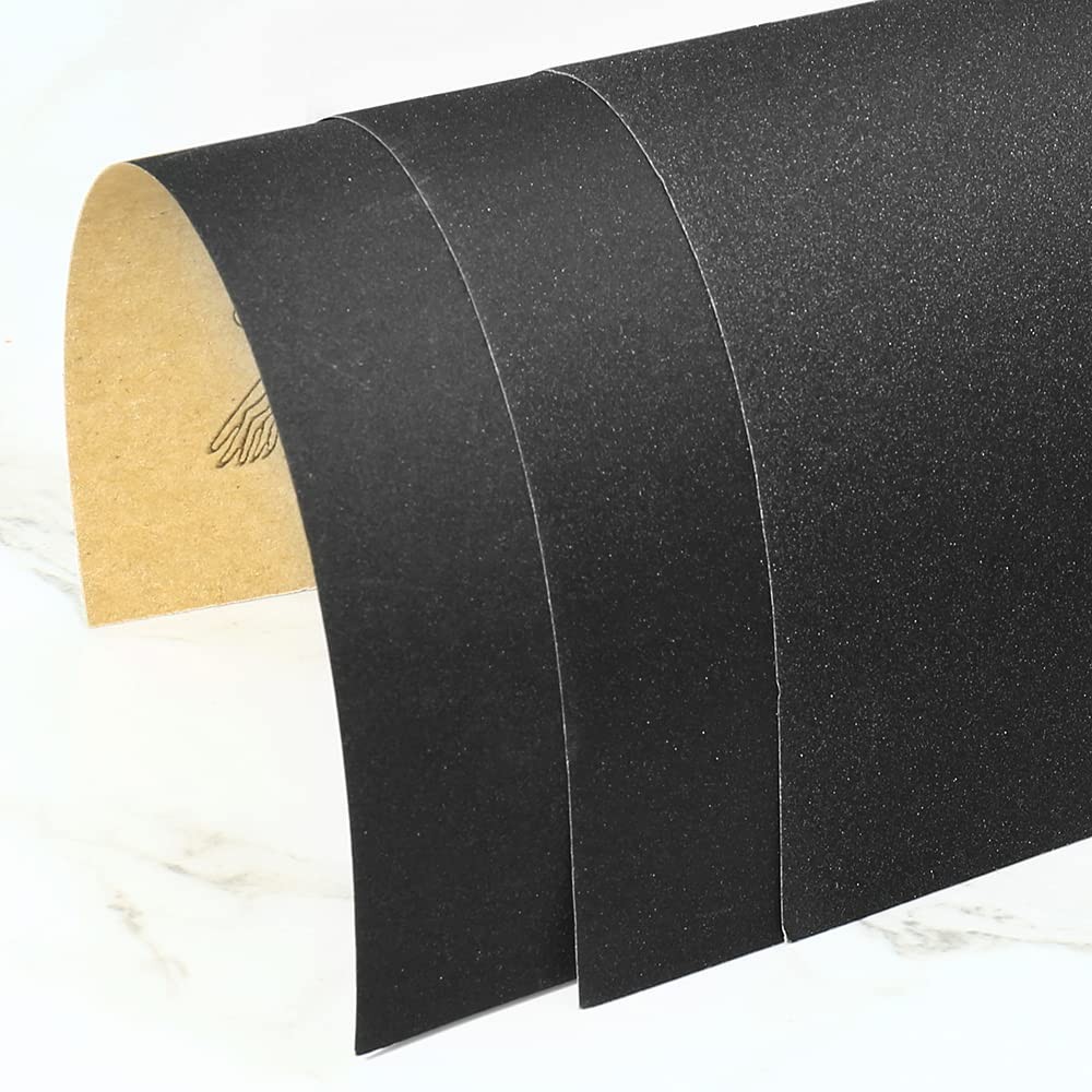 400 600 800 Grit,15Pcs Wet Dry Sandpaper Sheets, Premium 9 x 11 inch, Black