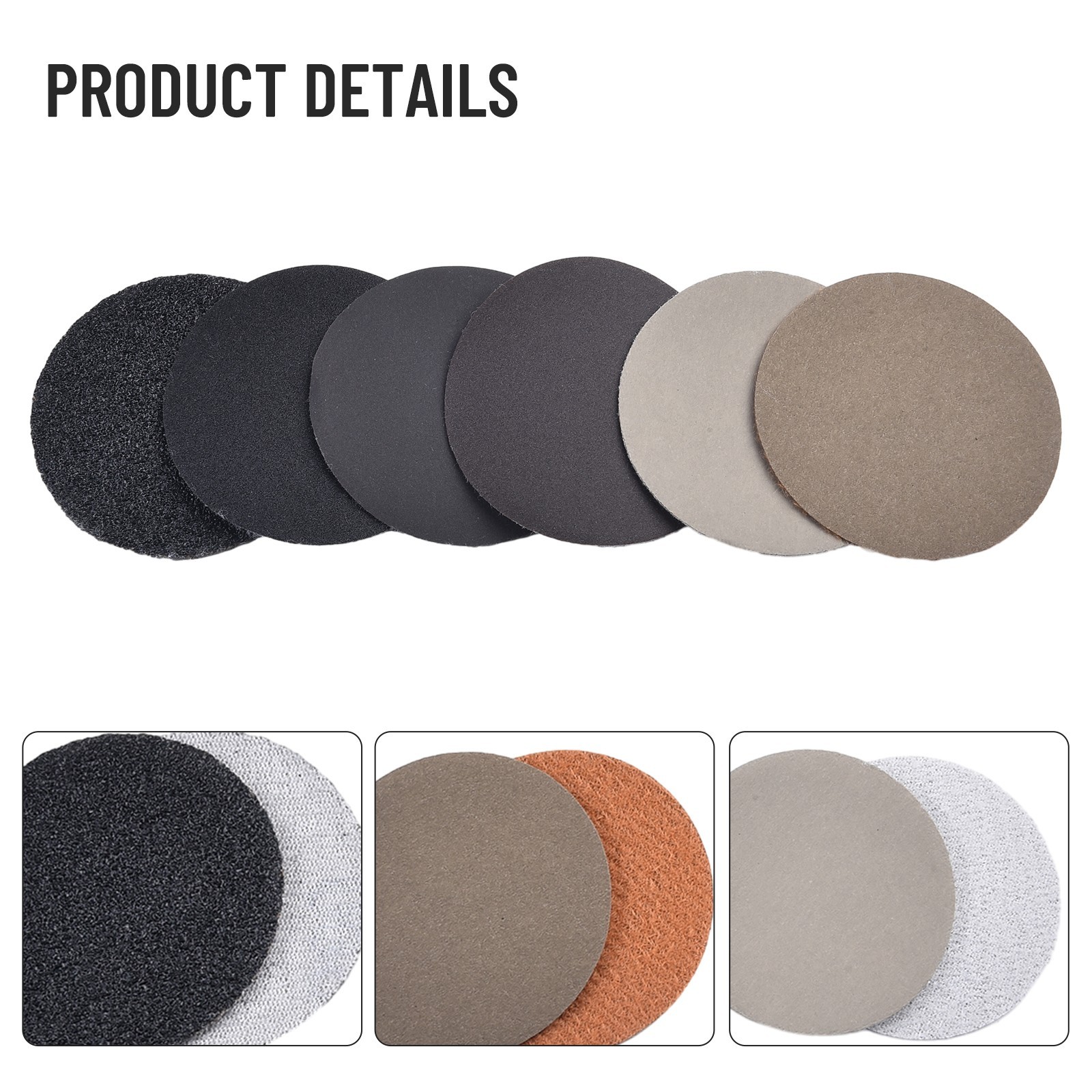 Hot New Sand Paper Waterproof 30PCS Discs for multi colored Silicon carbide