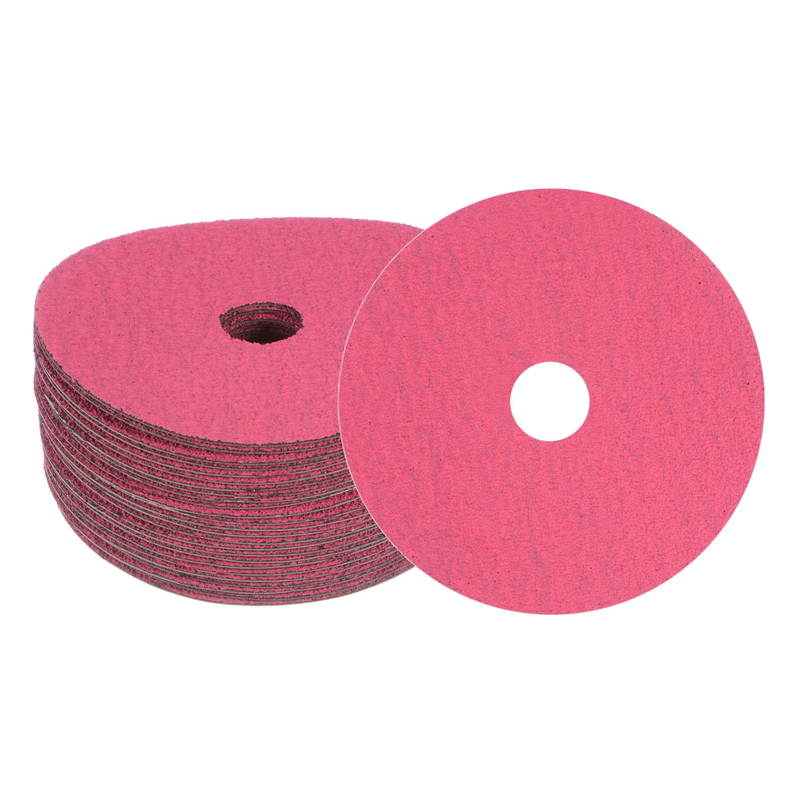 25PCS 50 Grit Fiber Grinding Sanding Discs 5″ x 7/8″ Ceramic Discs Red