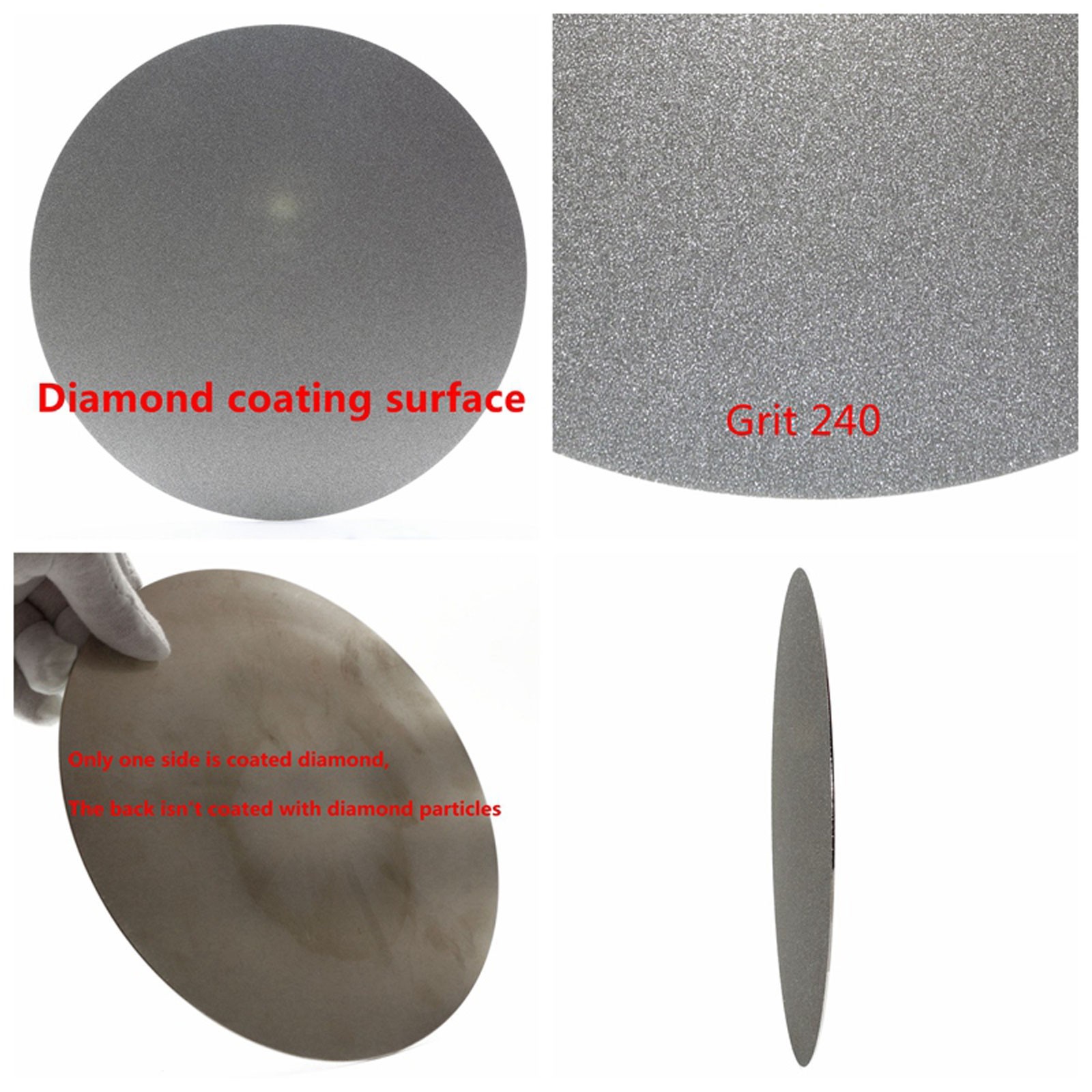 8″ Diamond Grinding Disc Grinder Wheel No Hole Polishing Flat Lap for Jewel Rock
