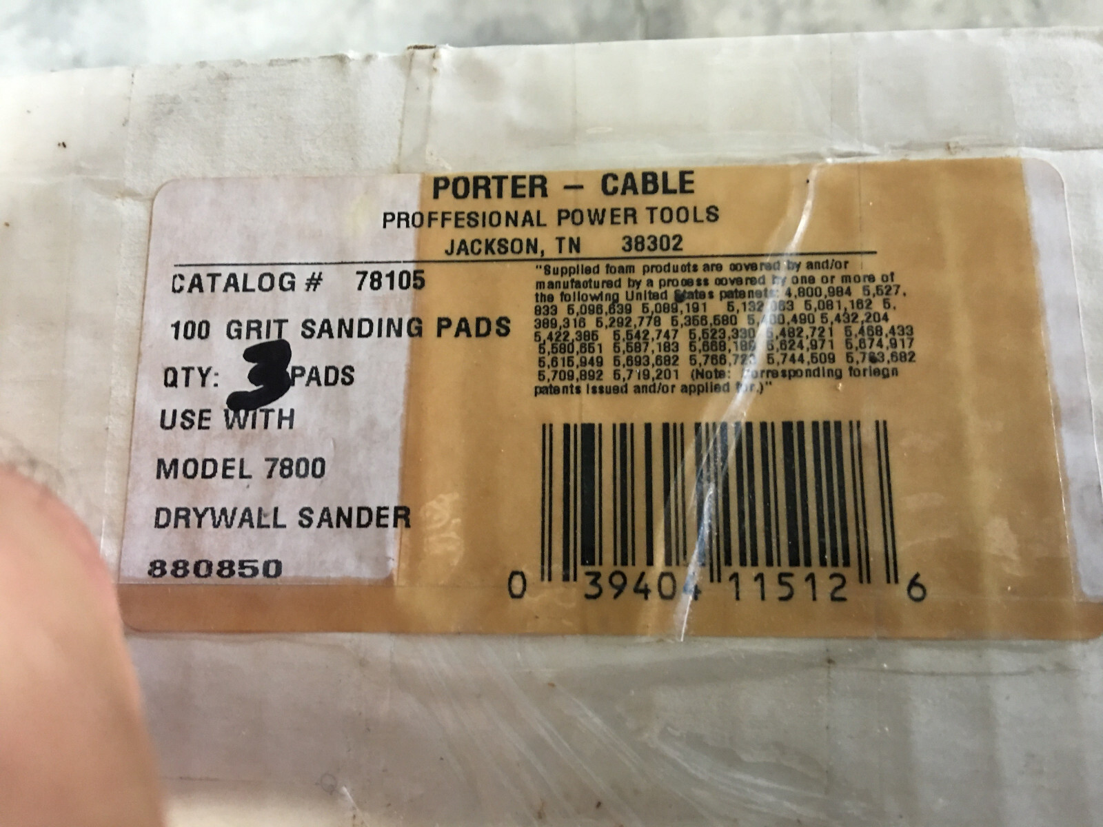 Porter Cable 7800 Sanding Disk – 100 grit (Qty 3)