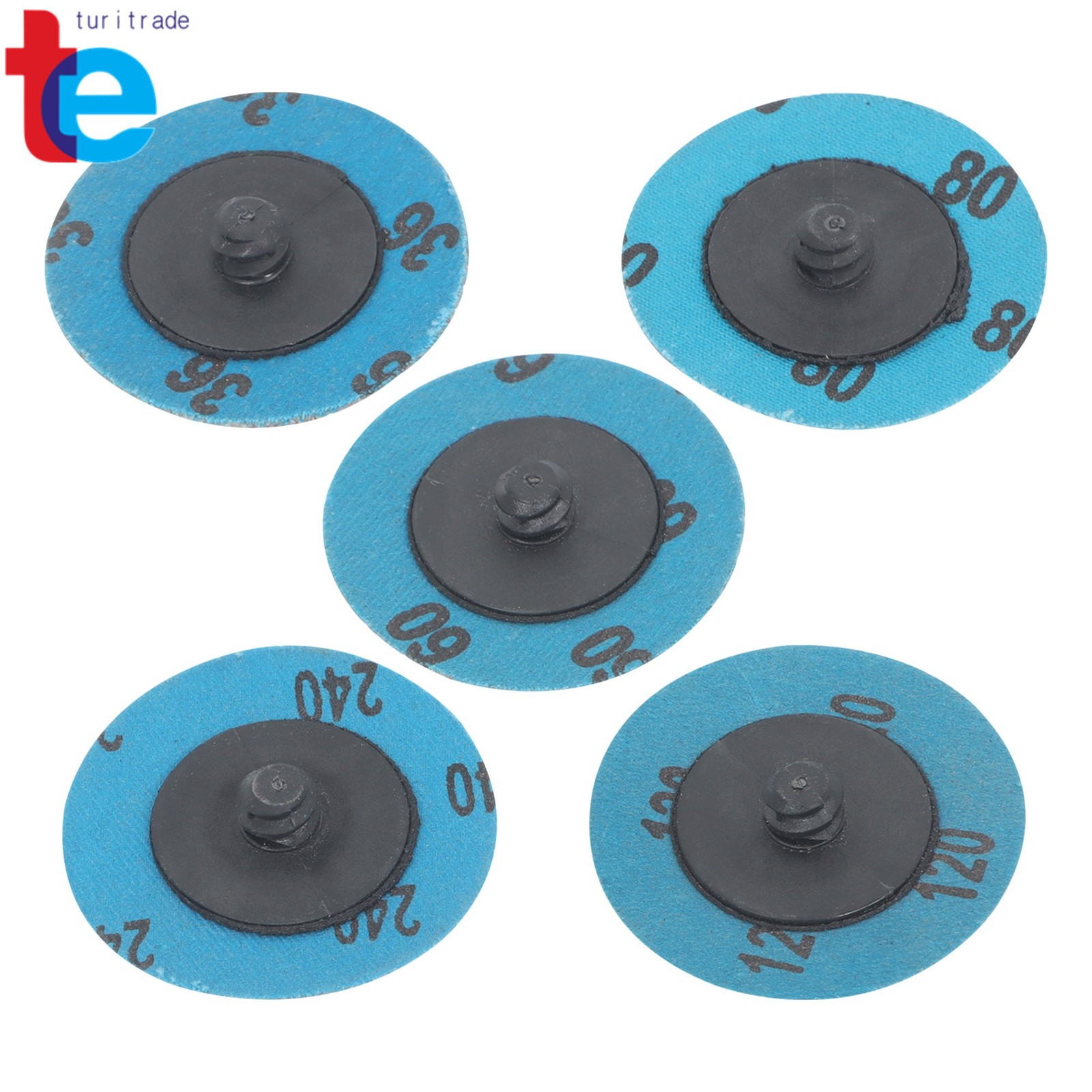 2Inch 36/60/80/120/240 Grit Roll Lock Die Grinder Sanding Grinding Discs 50PCS