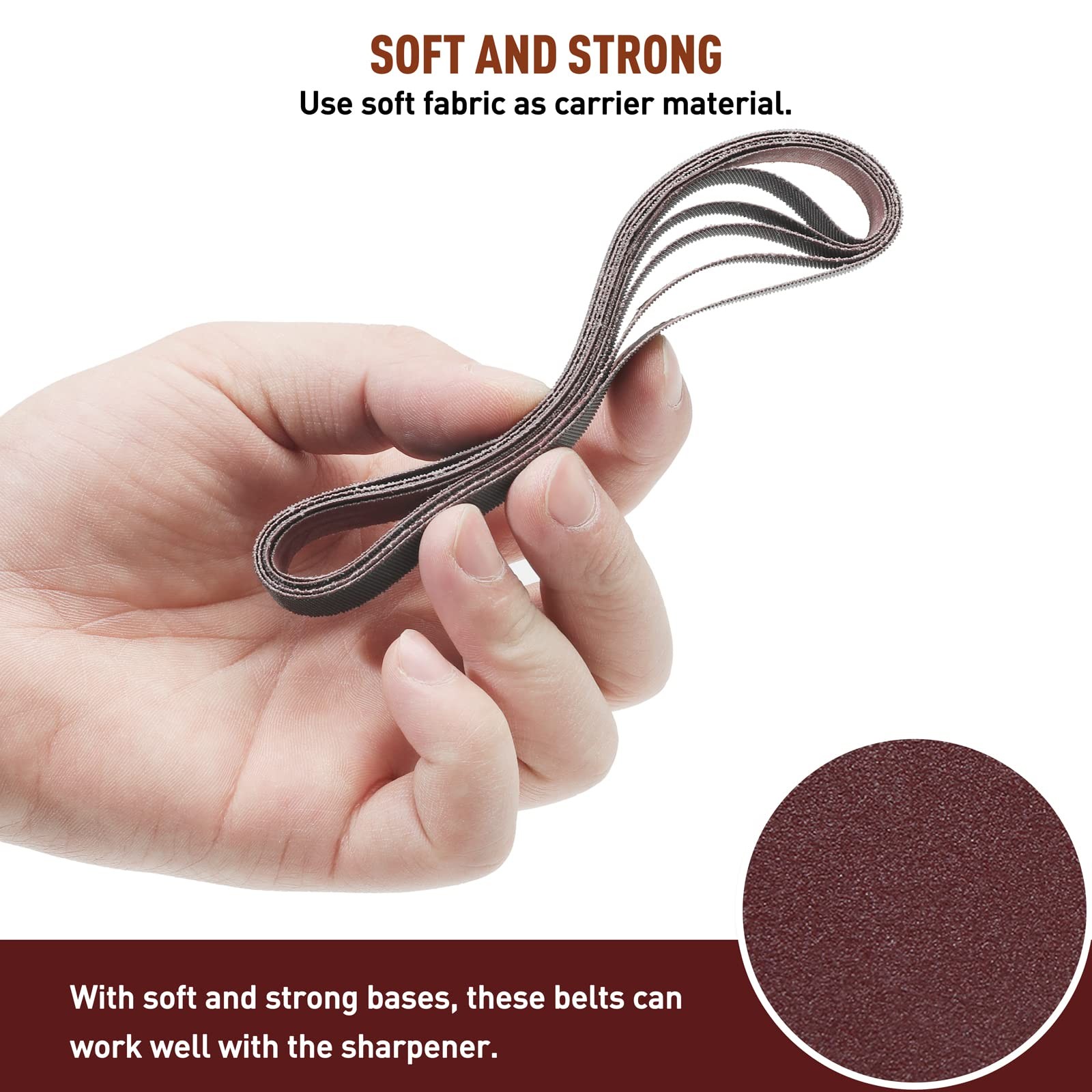 45 Pcs 1/2″ x 12″ Replacement Sharpening Belt Kit for 45Pcs 80~5000grit