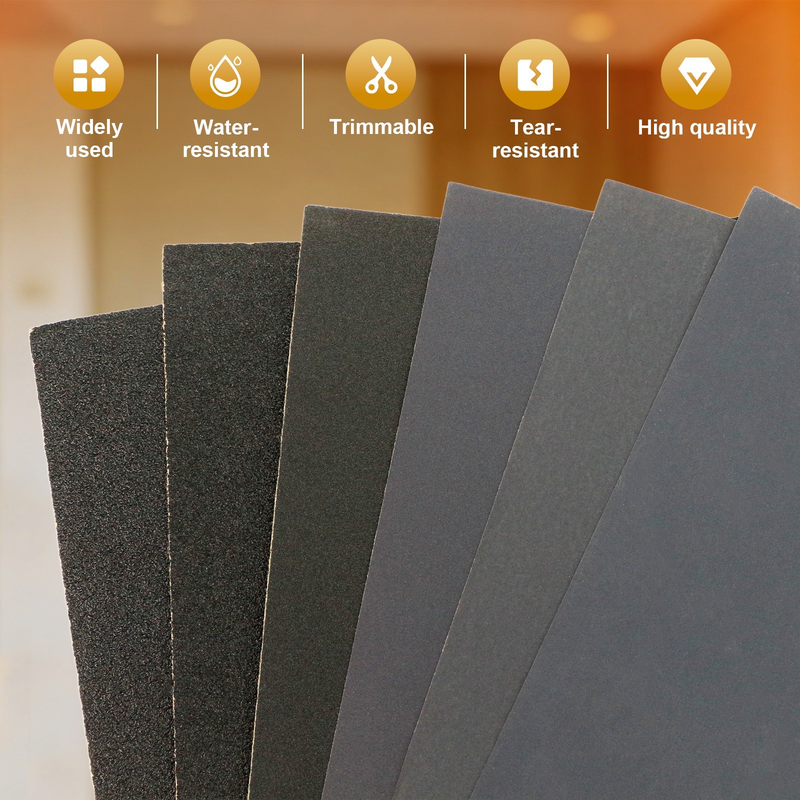 9×11 Wet Dry Sandpaper Sheets Silicon Carbide 80-2000 Grit Waterproof Automotive