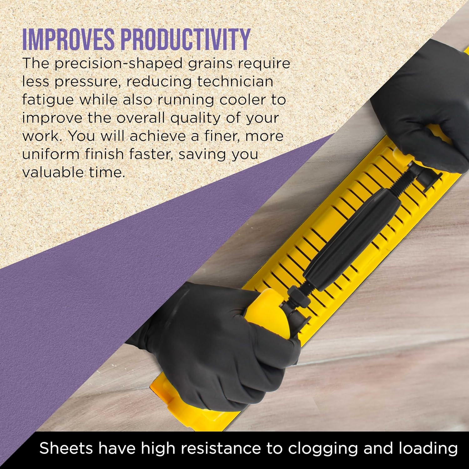 Premium 220 Grit Purple Film Ceramic Longboard Sandpaper, 2-3/4″ Wide