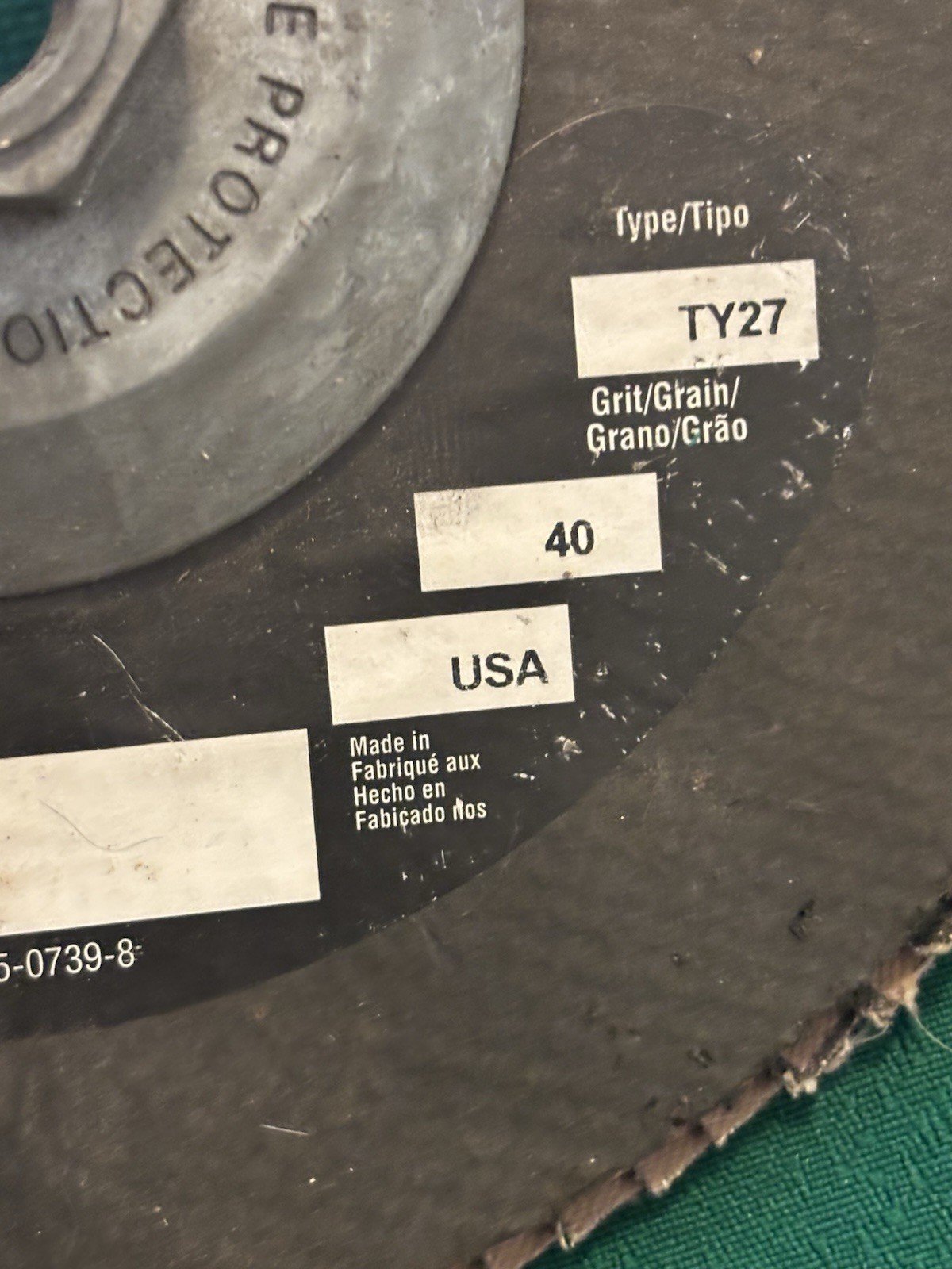 Standard Abrasives Ceramic Flap Disc 8600 RPM 7” 40 Grit TY27 Grinding Wheel.
