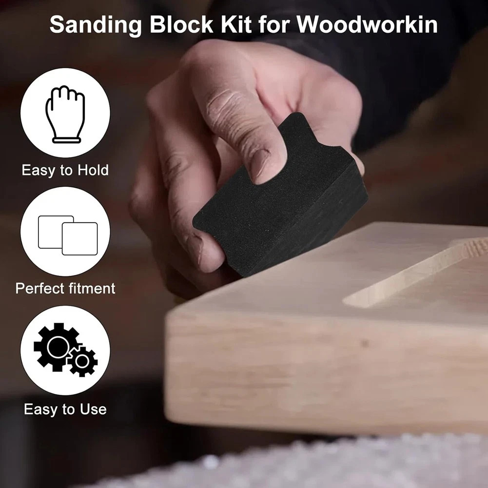 14Pcs Hand Sanding Block Set EVA Foam Wet or Dry for Automotive or Woodwork NEW