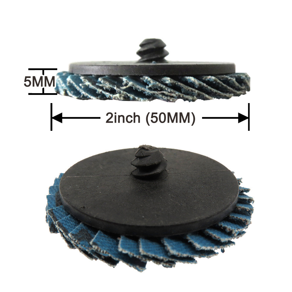 11Pcs 2″ 50mm Flap Disc Roll Lock Quick Change Sanding Discs Mix Set 40-120 Grit