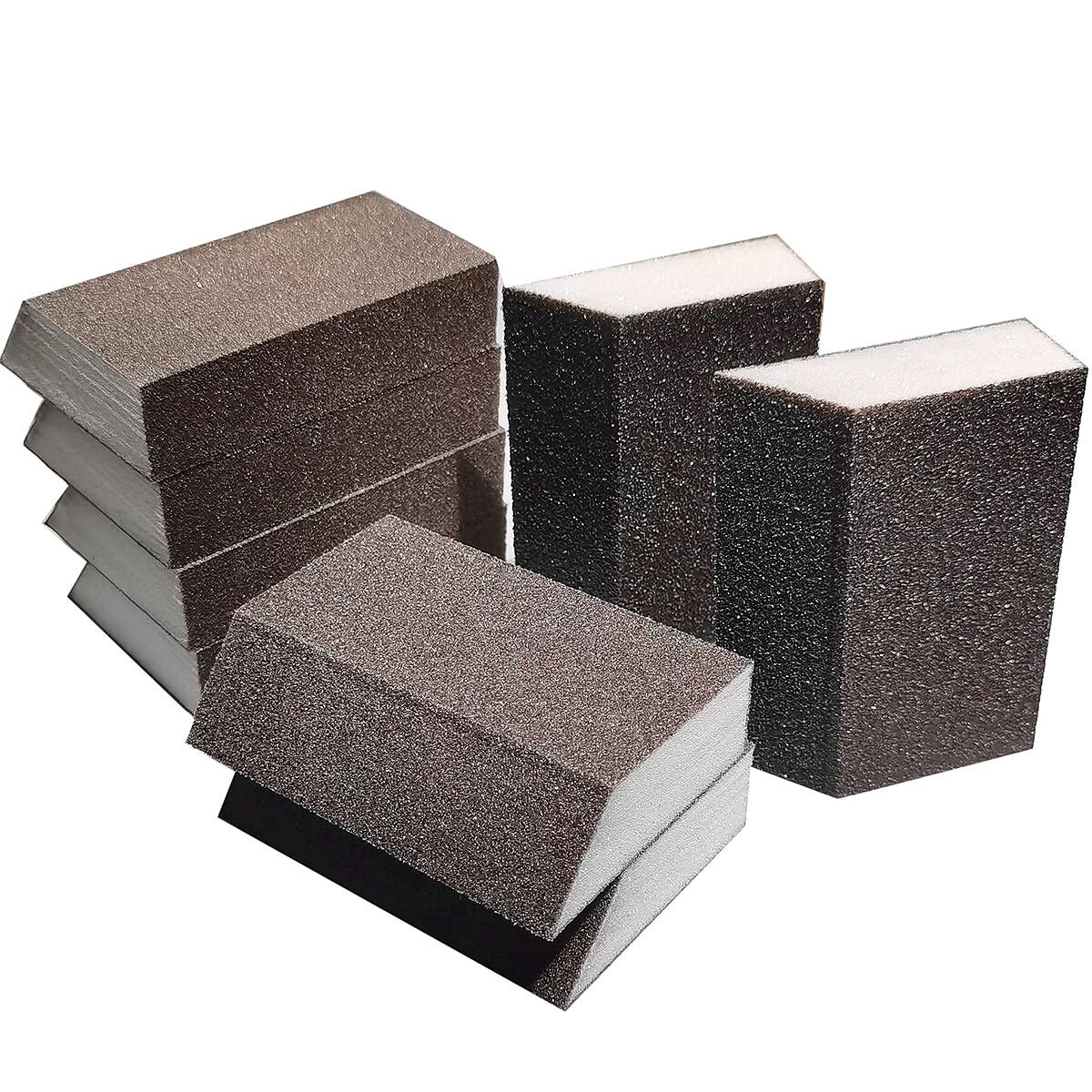 SATC 8PCS 3.9“x2.7″x1″(10cm x 7cm x2.5cm) Wet / Dry Sandpaper Block Pads P40-120