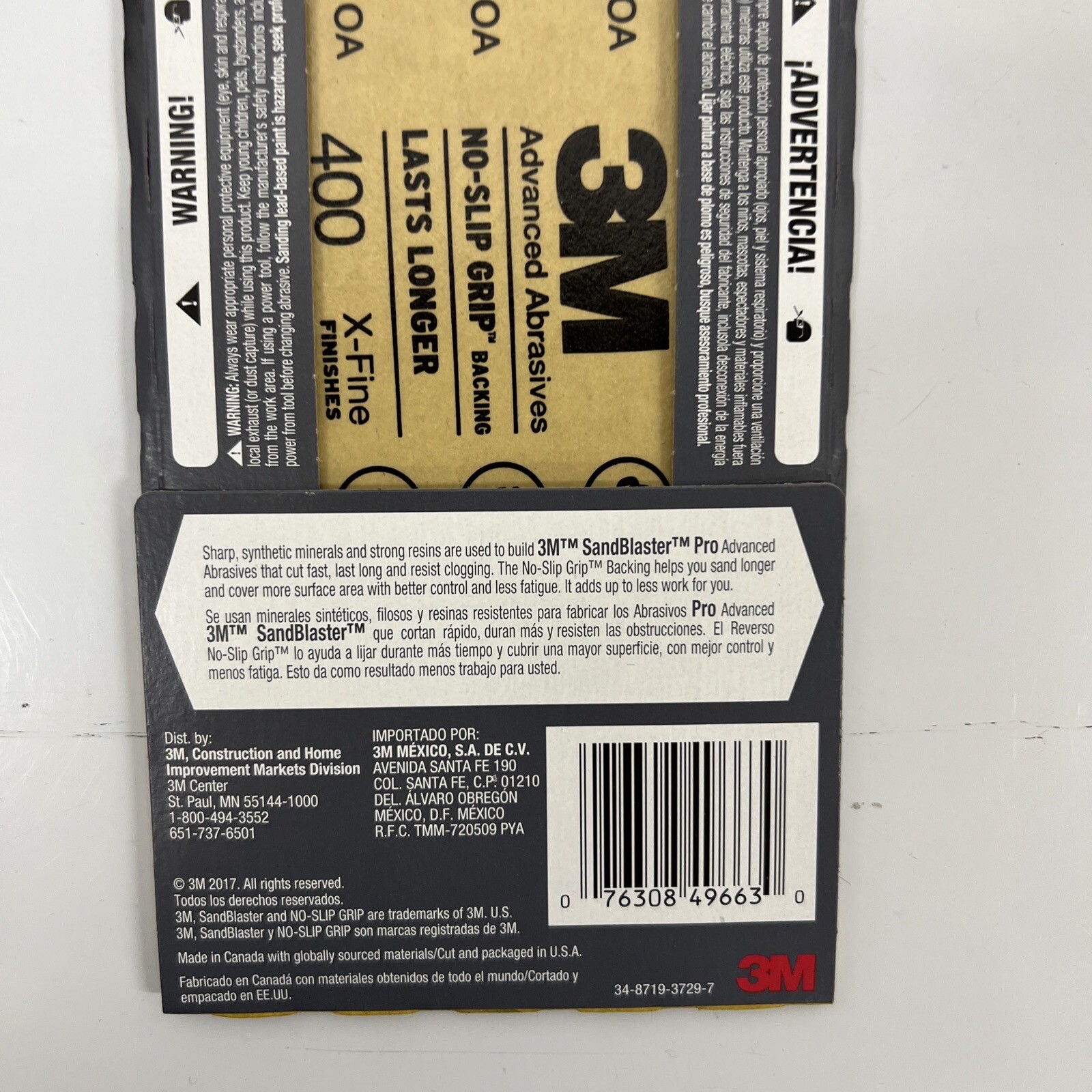 3M SandBlaster Pro Extra Fine 400-Grit Sheet Sandpaper 1 Pack