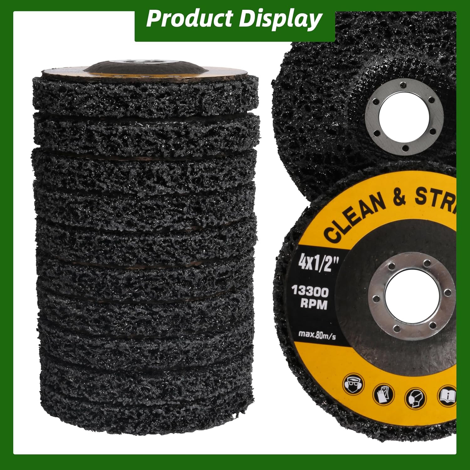 20 Pack 4.5″ Angle Grinder Strip Discs for Metal Paint & Rust Removal