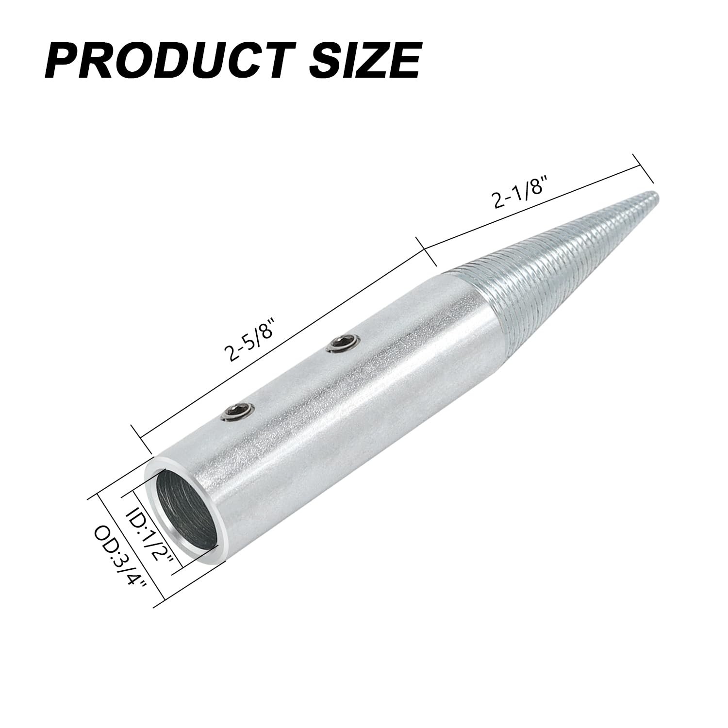 BLSGBUIDING 1/2″ Spindle Tapered Threaded Adapter Left & Right Pair