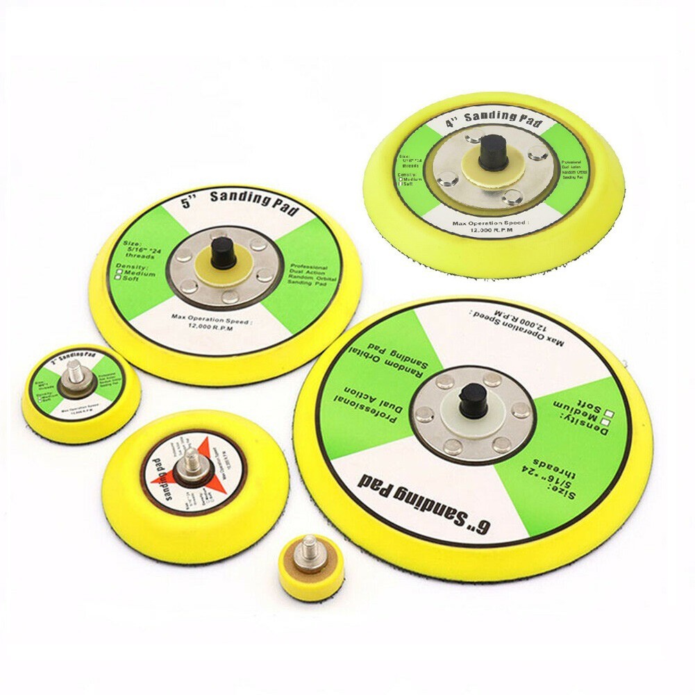 Polishing Sanding Disc Backing Pads Hook And-Loop For DA Pneumatic Sand 1-6 Inch