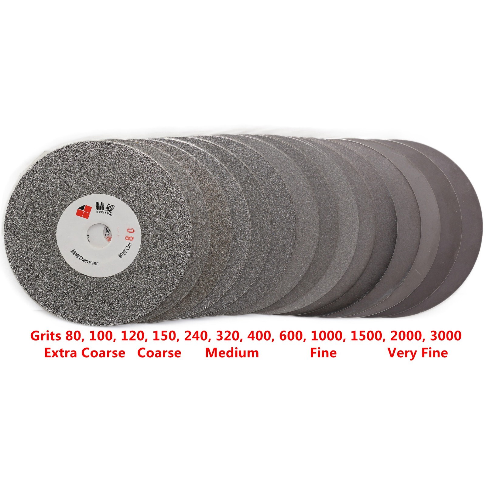 5″ inch 125mm Diamond Grinding Disc Grit 60-3000 Coated Flat Lap Disk for Stone