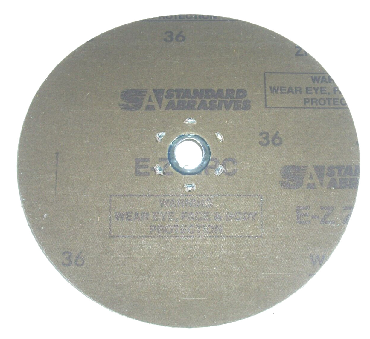 Standard Abrasive 7 in x 36 36 G Zirconia Sanding Discs Type R Metal Button 25pk