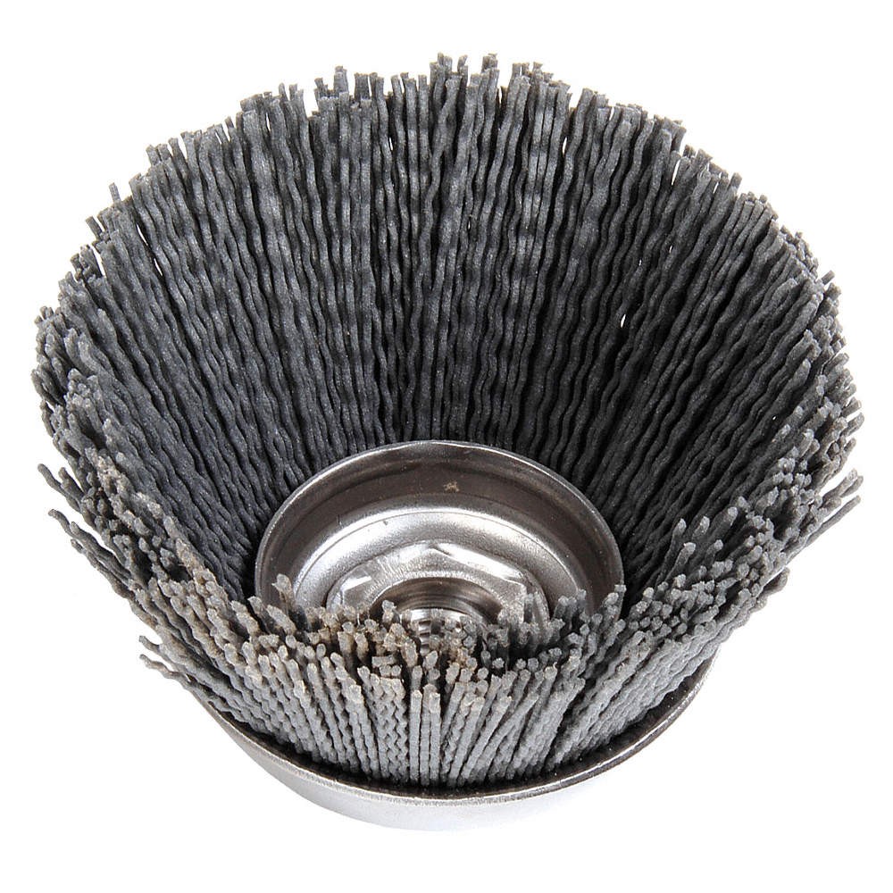 WEILER 97603 Cup Brush,Threaded Arbor,3-1/2 In. 4GHZ3