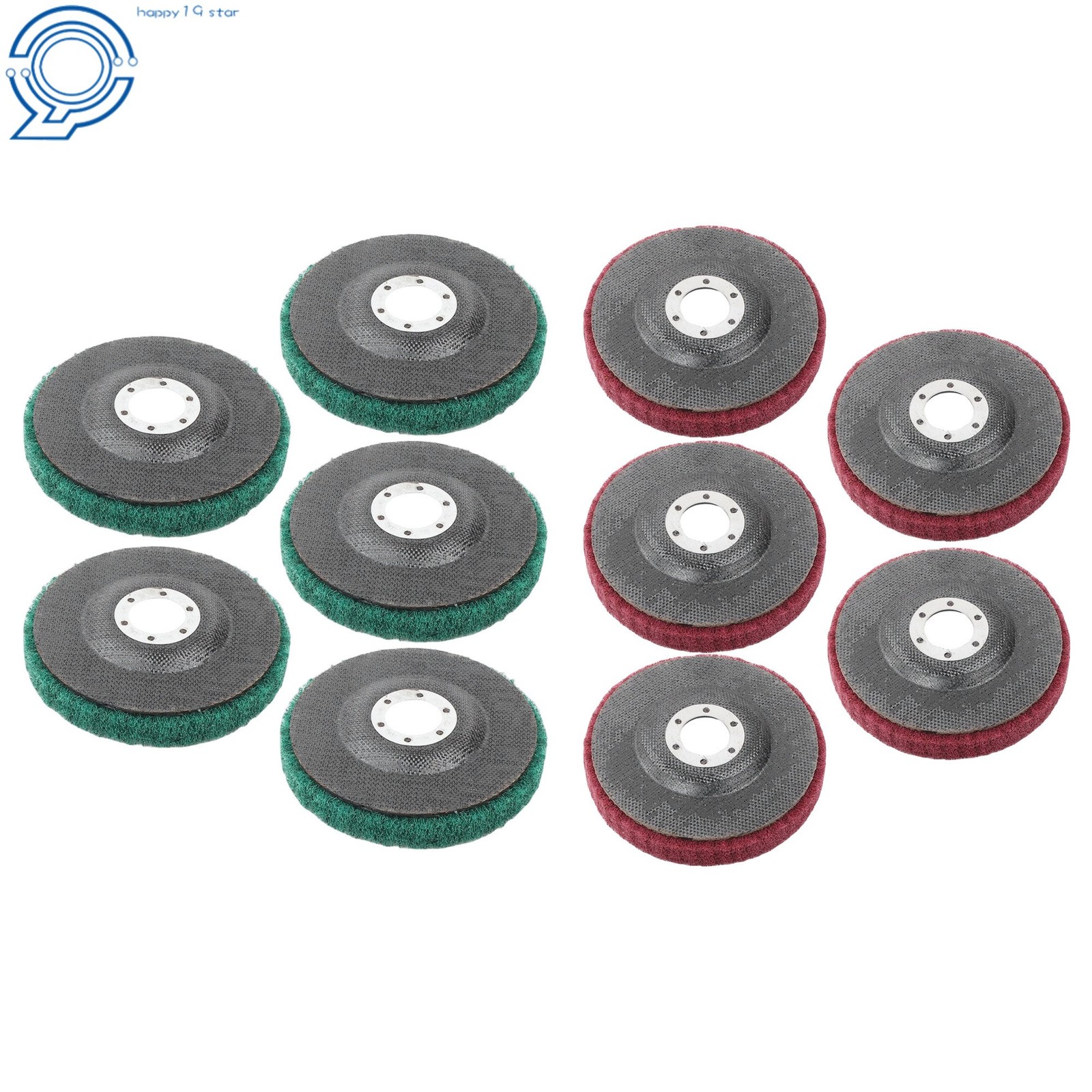 4-1/2 Inch Scour Flap Discs 180 & 320 Grit Angle Grinder Attachment Pack of 10