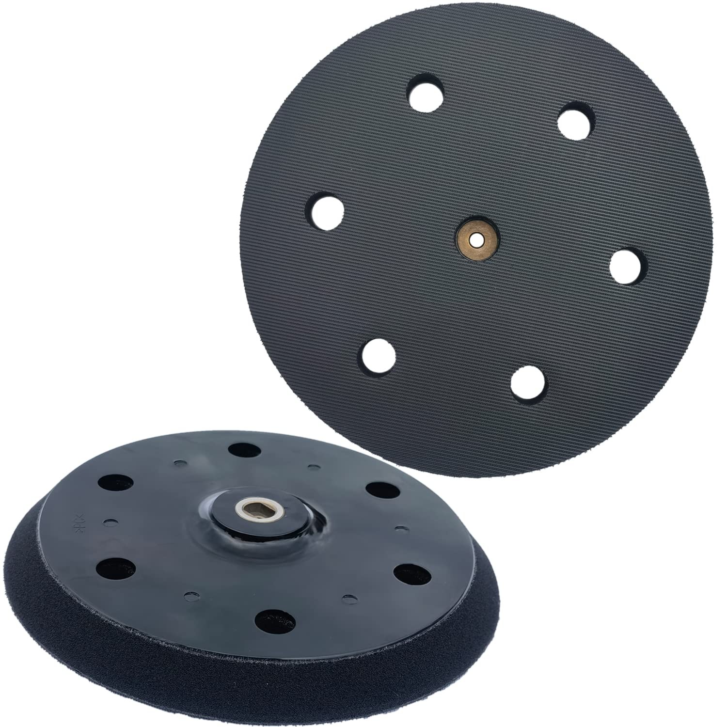 2 Pack 9 inch 6 Hole Hook and Loop Replacement Backing Pad for Orbital Sander