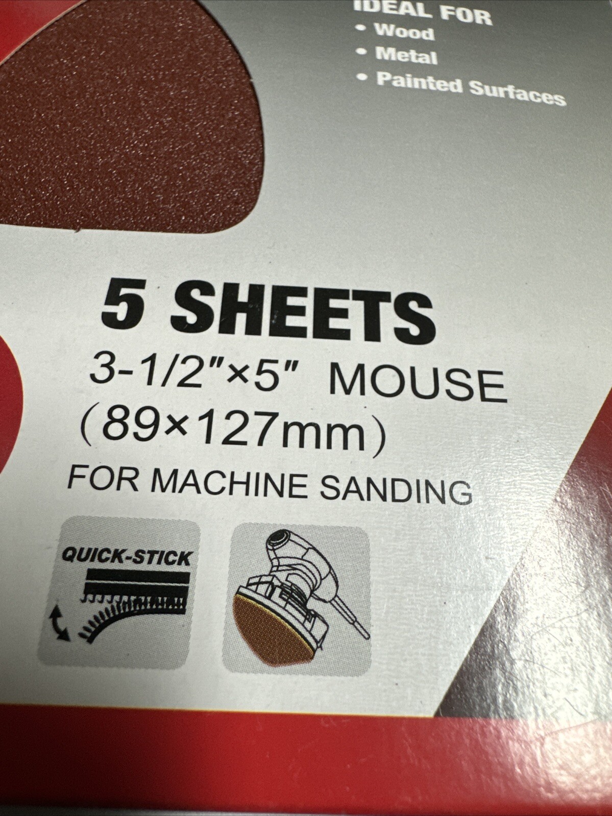 25 SHEETS 3.5″ X 5″ MOUSE HOOK & LOOP SANDING SHEETS 150 GRIT
