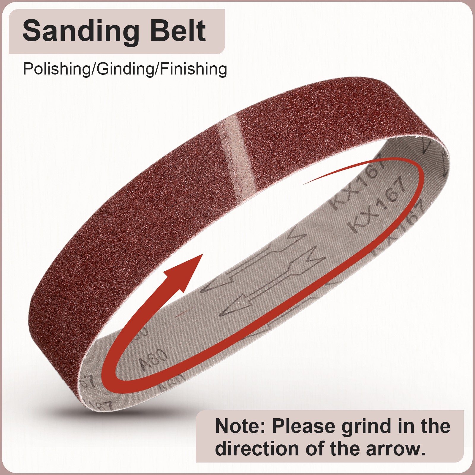 2 x 72 Inch Sanding Belts, 10 Pcs 36/60/120 Grits Aluminum Oxide