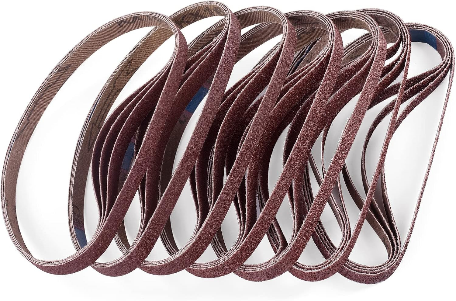 1/2×18 Inch Sanding Belts 28 Pcs 4 each of 36/40/60/80/120/180/240 Assorted Grit