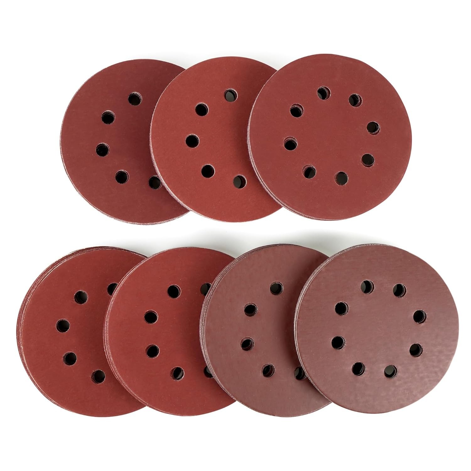 Aluminum Oxide Sandpaper Assortment – 70 PCS 5 inch Discs for Various Surfaces