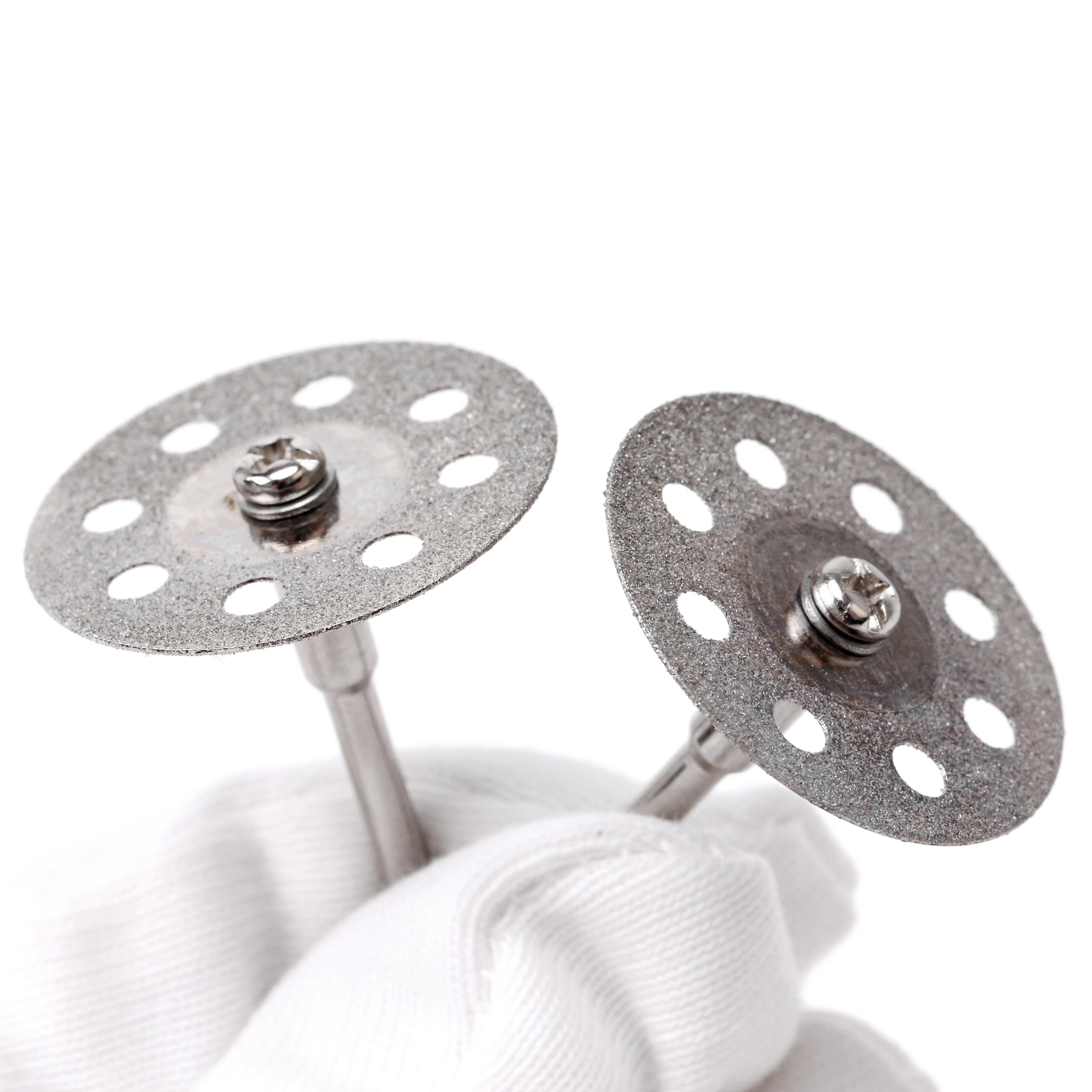 10Pcs Diamond Cutting Wheel with Mandrel 3mm Cutting Disc for Stones Mable Glass