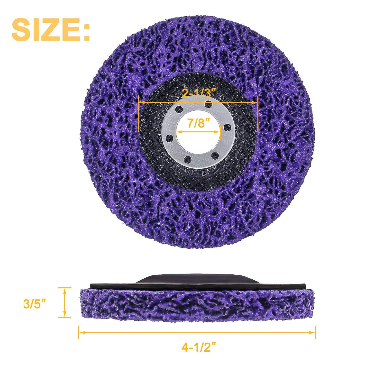 3 Pack 4.5 inch Strip Discs 4-1/2″ x 7/8″ Poly Stripping Wheel for Angle Grinder