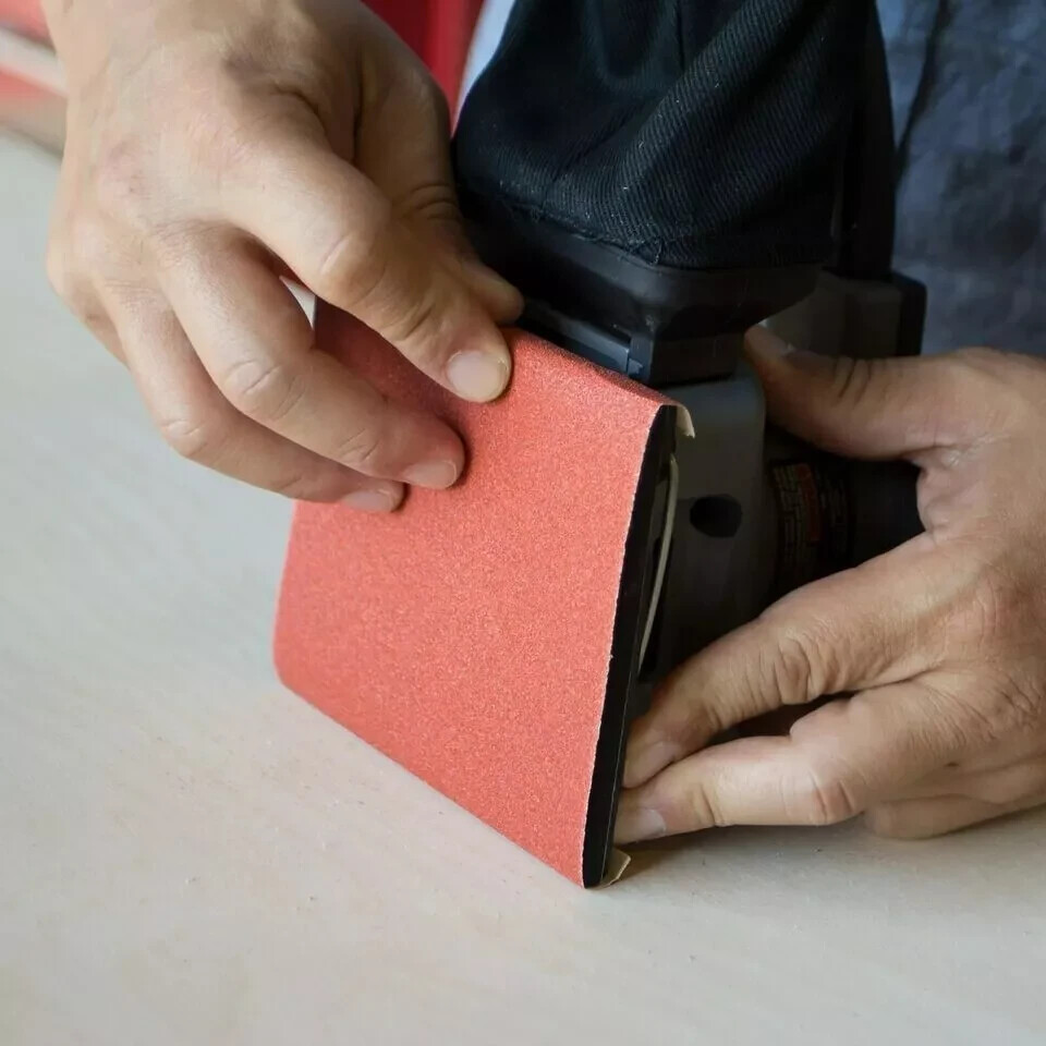 24 SHEETS- 4.5″ x 5.5″ Palm Sander 1/4″ Sheets Clamp on Sandpaper 150 GRIT