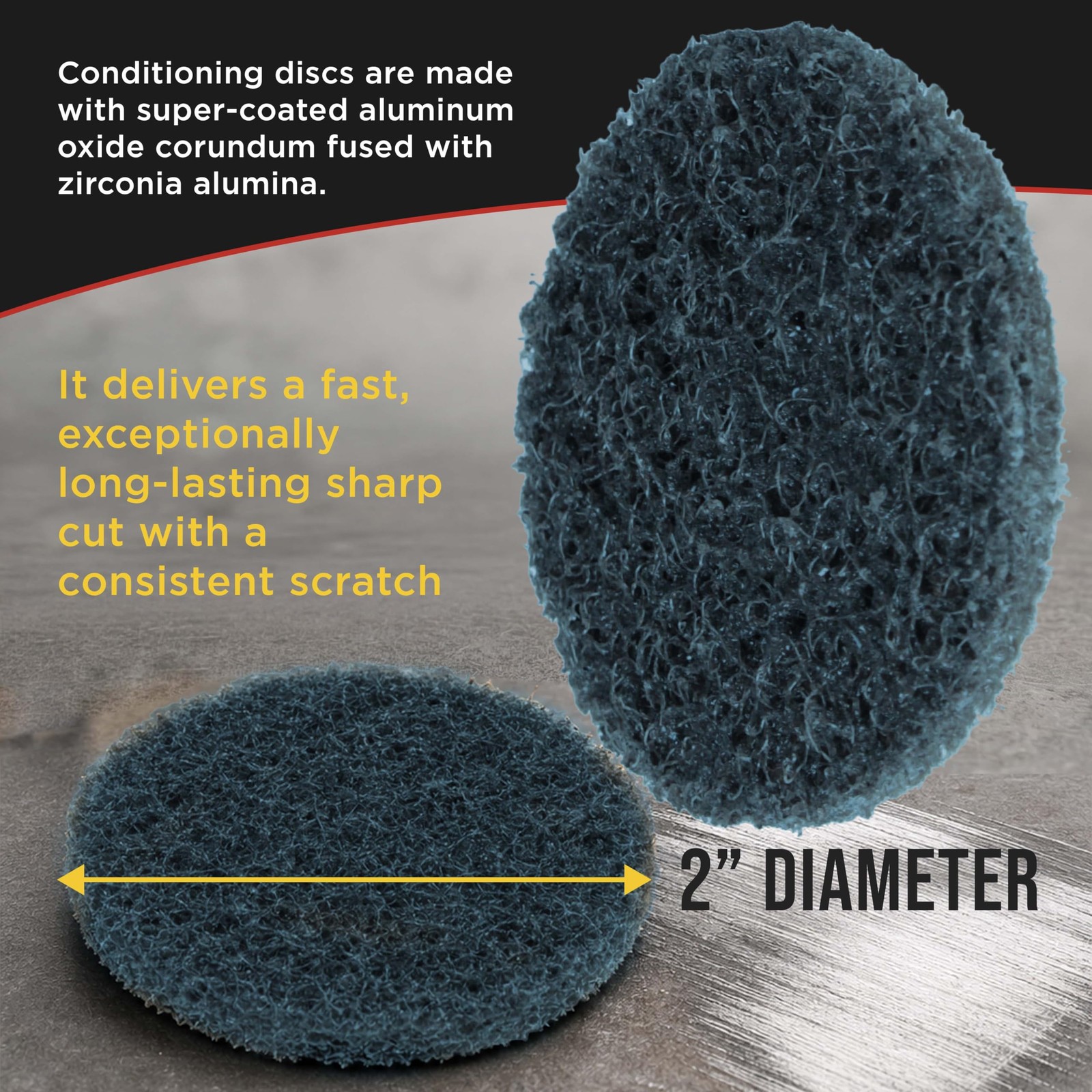 2″ Diameter Surface Conditioning Discs Blue Fine Sanding Grit (Box of 25) – R…