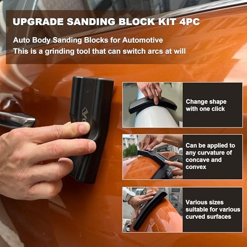 24Pcs PSA Adjustable Sanding Block Kit,Hand Abrasives Auto Body Sanding Block
