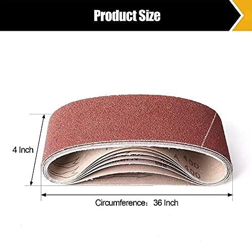 Sanding Belts 4×36 Inch Aluminum Oxide Belt Sander Paper Assortment 14 PCS